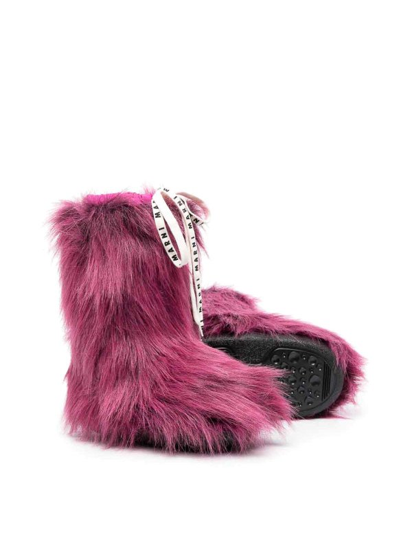 Marni: boots online - Faux Fur Boot