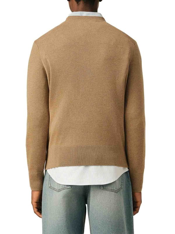 クルーネック - ブラウン shop online: AMI PARIS
