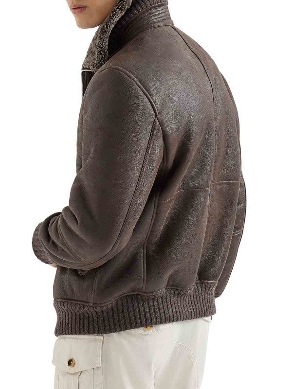 ボンバージャケット - ブラウン shop online: BRUNELLO CUCINELLI