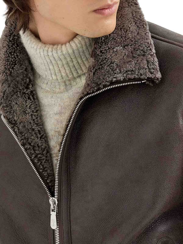 BRUNELLO CUCINELLI buy online ボンバージャケット - ブラウン