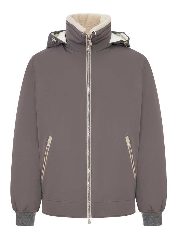 BRUNELLO CUCINELLI: padded jackets - Padded Jacket With Shearling