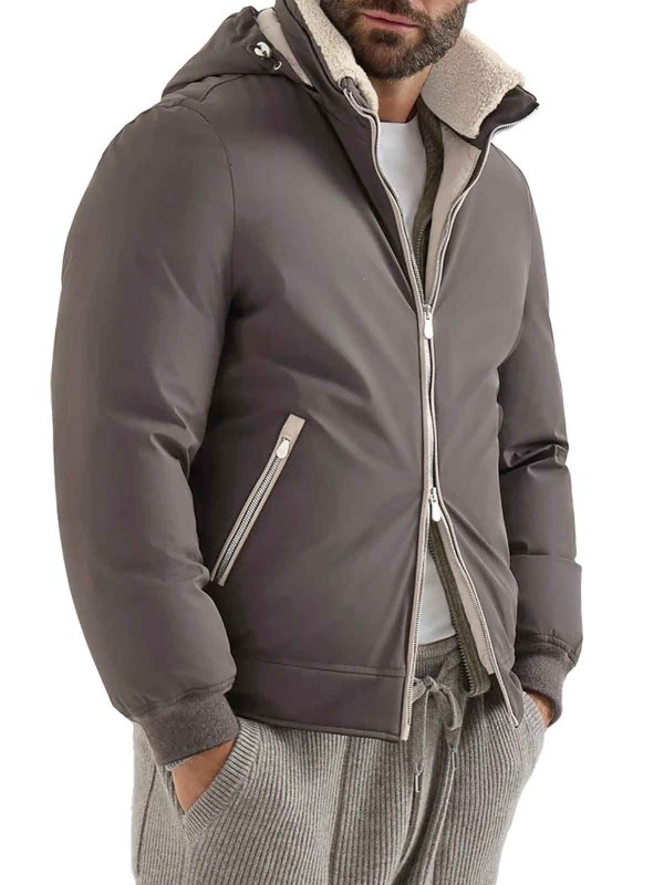 BRUNELLO CUCINELLI: padded jackets online - Padded Jacket With Shearling