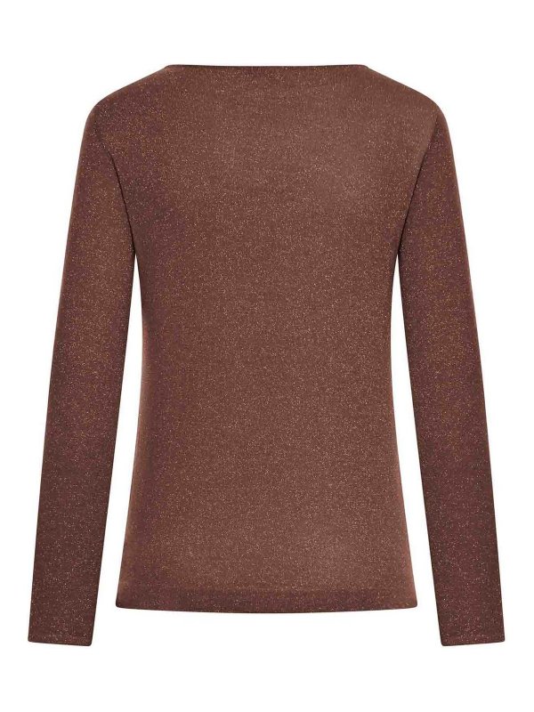 BRUNELLO CUCINELLI: Strickpullover mit Rundhalsausschnitt online - Rundhalspullover - Braun
