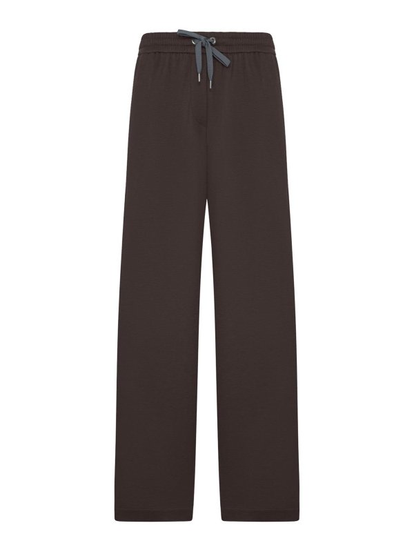 BRUNELLO CUCINELLI: カジュアルトラウザー - カジュアルパンツ - ブラウン