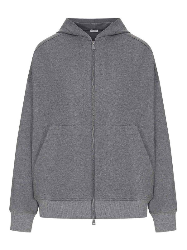 BRUNELLO CUCINELLI: Sudaderas y suéteres - Sudadera - Gris