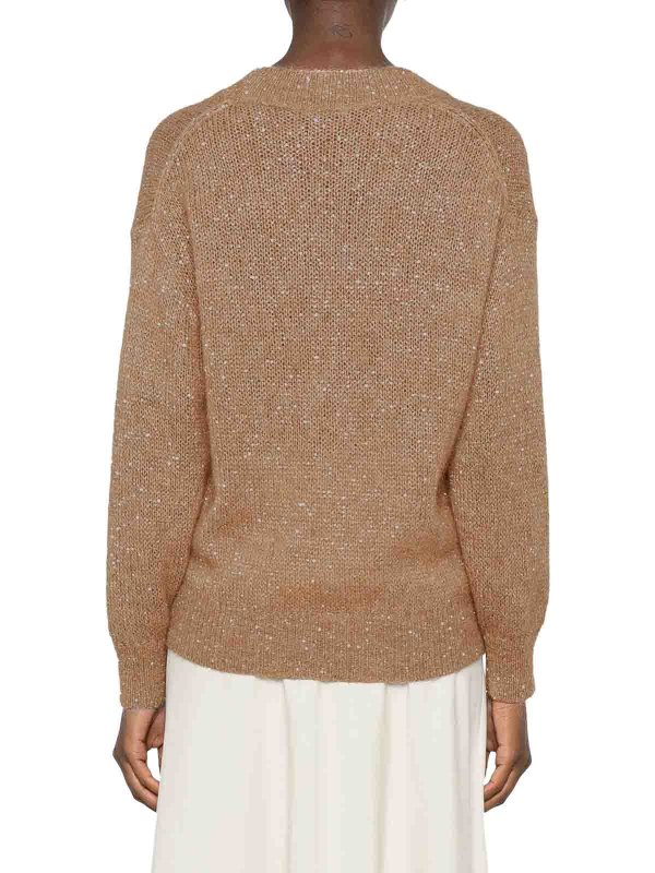 クルーネック - ブラウン shop online: BRUNELLO CUCINELLI