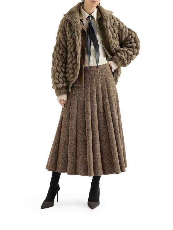 BRUNELLO CUCINELLI: カーディガン online - カーディガン - ブラウン