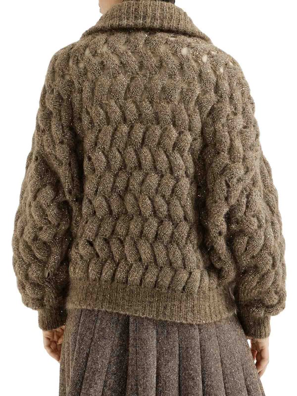 カーディガン - ブラウン shop online: BRUNELLO CUCINELLI