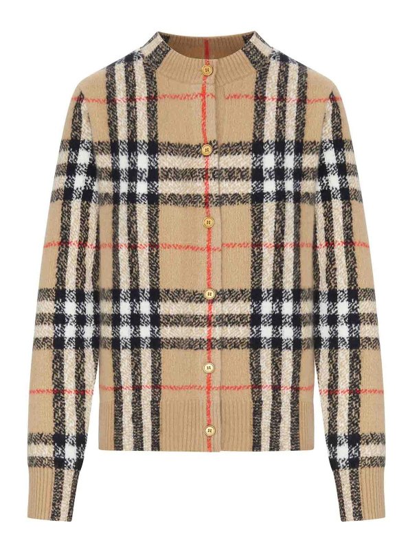 BURBERRY: カーディガン - カーディガン - ヌードカラー