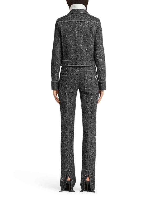 The Best Shops Courreges: denim jacket - Denim Tweed Jacket