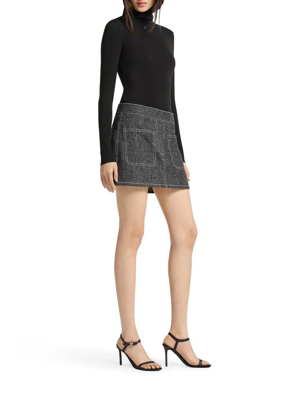 ミニスカート - 黒 shop online: Courreges