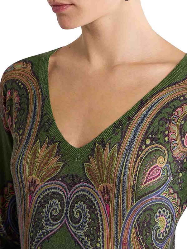 Rundhalspullover - Grün shop online: ETRO