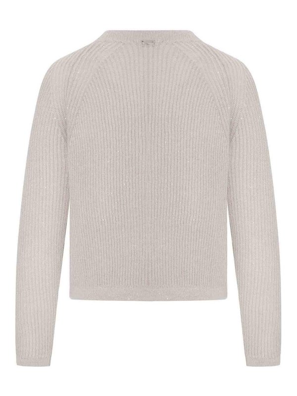 HERNO: Strickpullover mit Rundhalsausschnitt online - Rundhalspullover - Nude