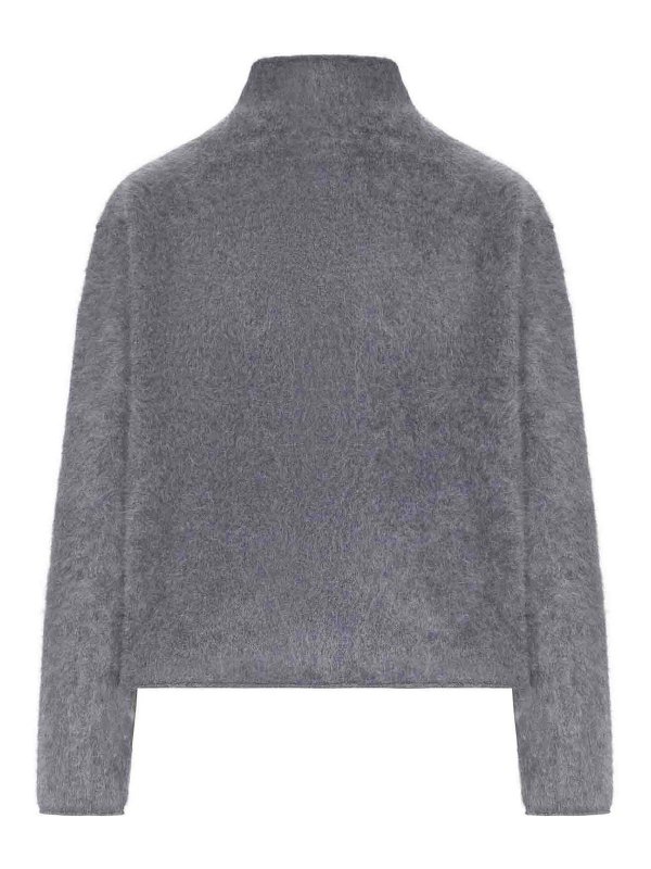 LISA YANG: Strickpullover mit Rundhalsausschnitt online - Rundhalspullover - Grau