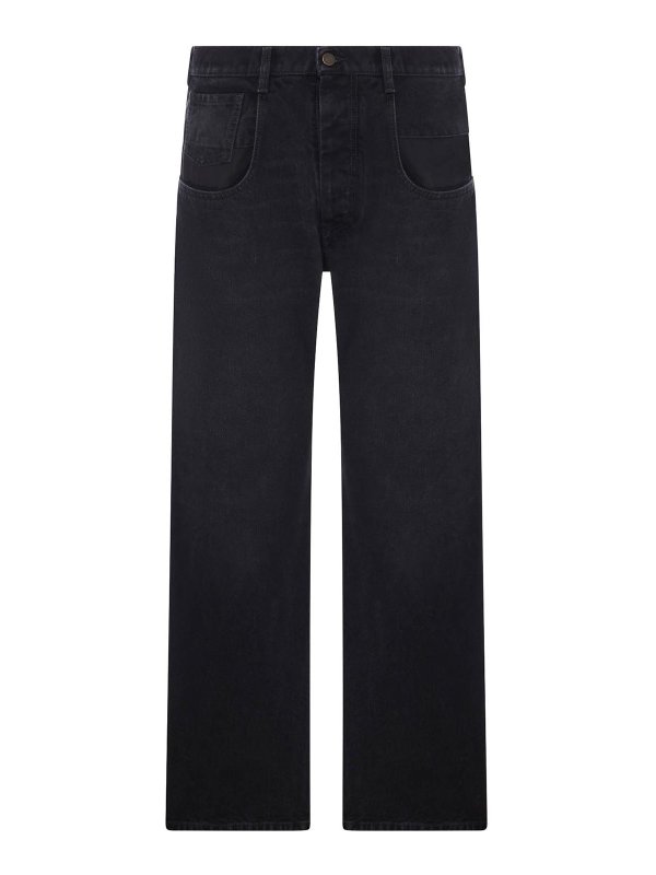 Maison Margiela: Jeans Rectos - Vaqueros Rectos - Negro