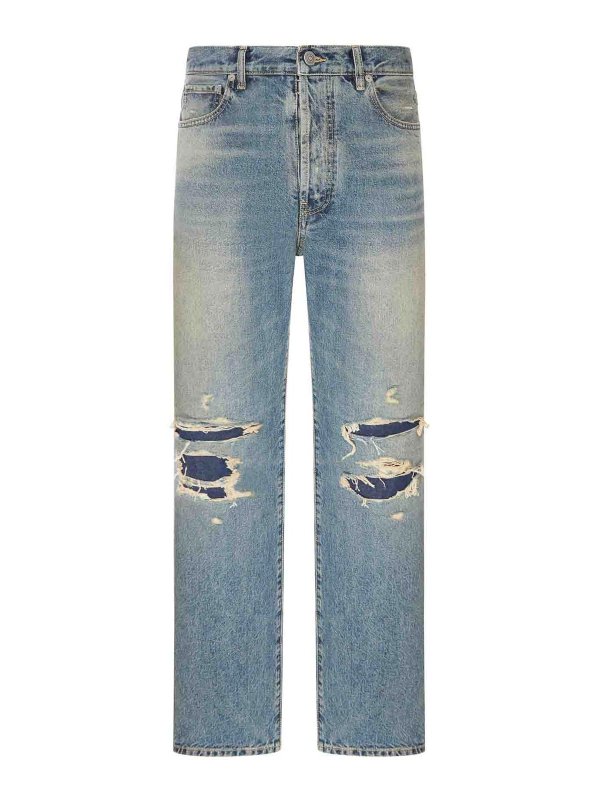 Maison Margiela: ストレートジーンズ - ストレートジーンズ - Destroyed