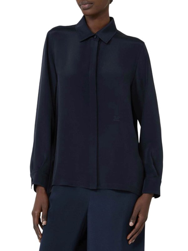 The Best Shops Max Mara: Hemden - Hemd - Blau