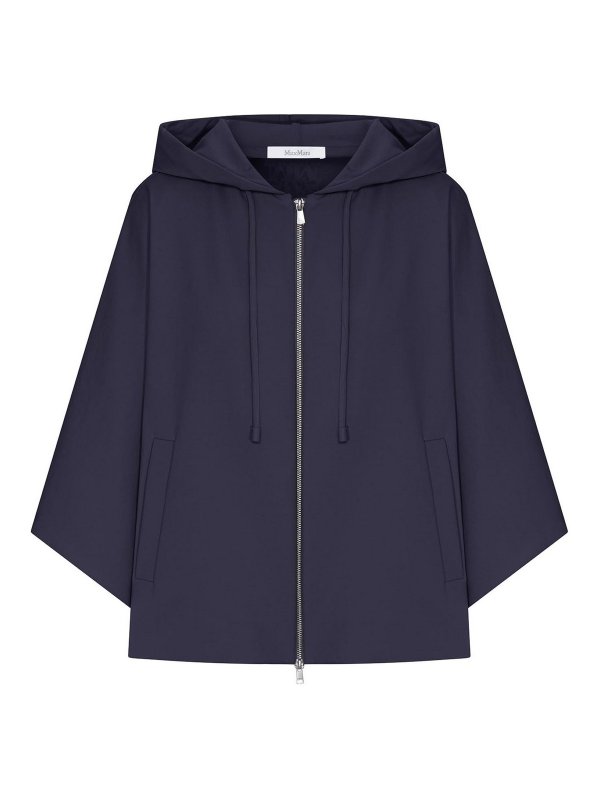 Max Mara: Strickpullover mit Rundhalsausschnitt - Rundhalspullover - Blau