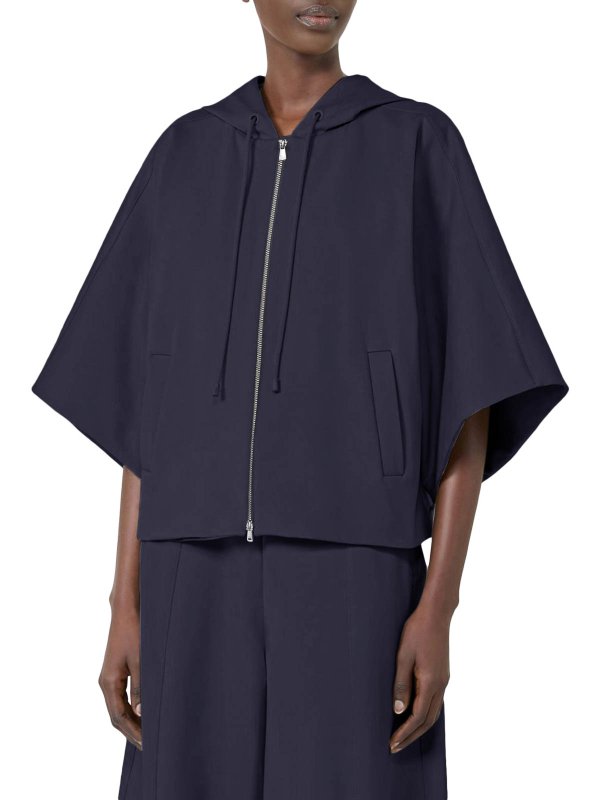The Best Shops Max Mara: Strickpullover mit Rundhalsausschnitt - Rundhalspullover - Blau