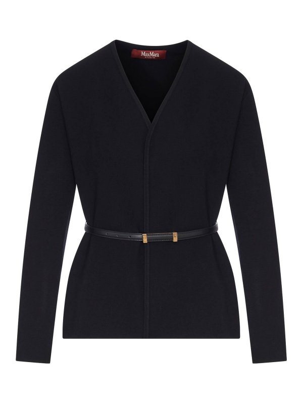 Max Mara: カーディガン - カーディガン - 黒