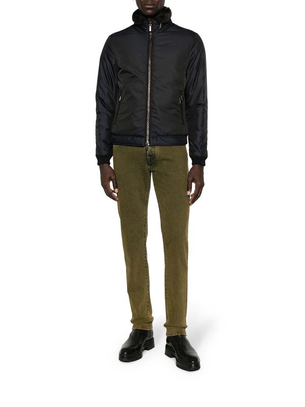 MOORER: bombers online - Technical Fabric Bomber Jacket