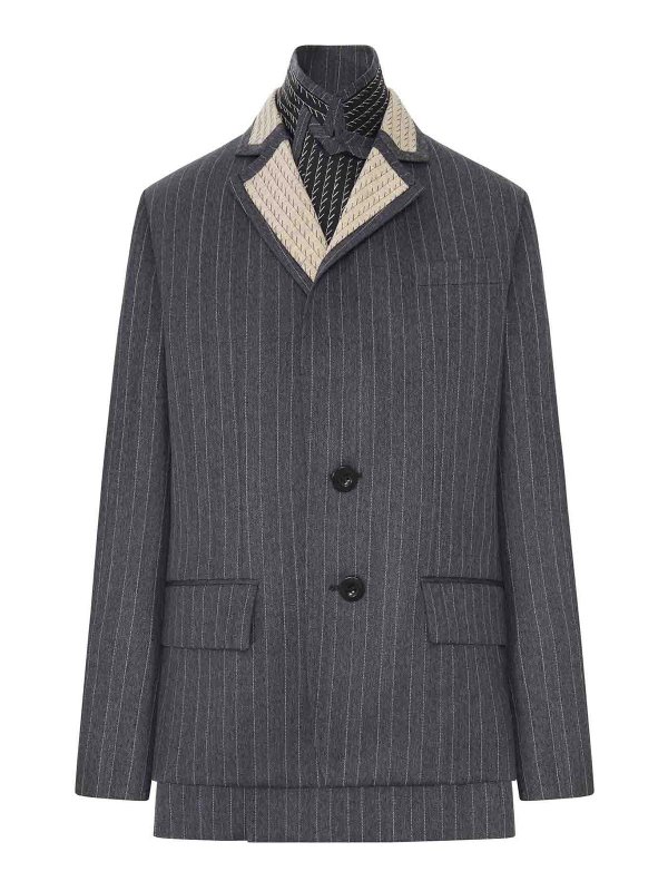 Sacai: ブレザー - ブレザー - 黒
