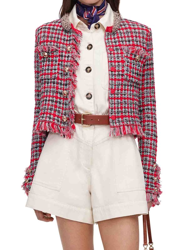 Self Portrait buy online Multicolor Tweed Short Jacket