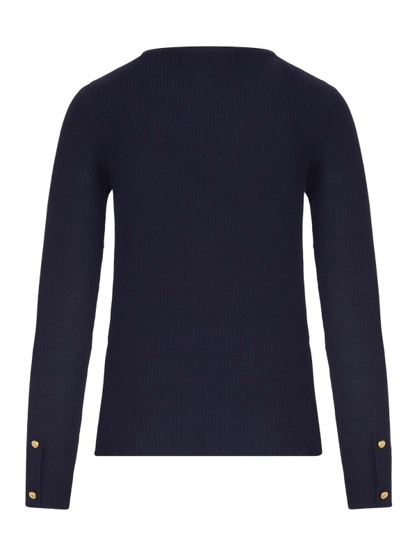 S MAX MARA: Strickpullover mit Rundhalsausschnitt online - Rundhalspullover - Blau