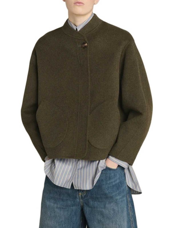 ショートコート - 緑 shop online: SOEUR