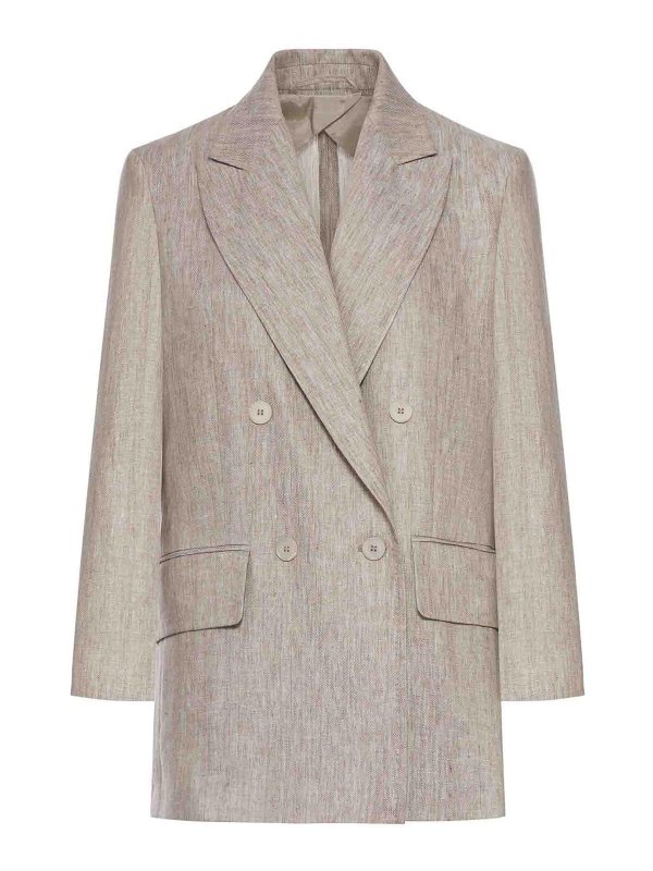 Max Mara: ブレザー - ブレザー - ヌードカラー