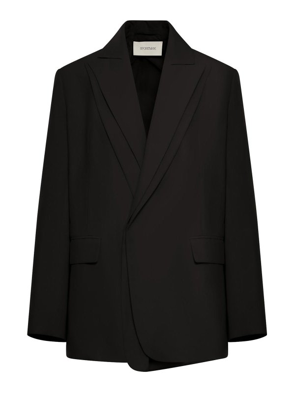 SPORTMAX: ブレザー - ブレザー - 黒