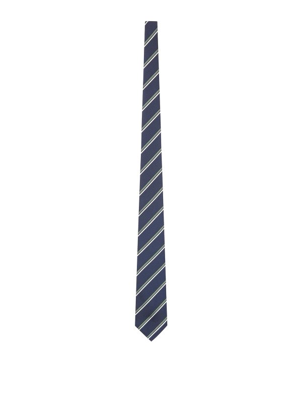 KITON: Corbatas y pajaritas - Corbata - Azul