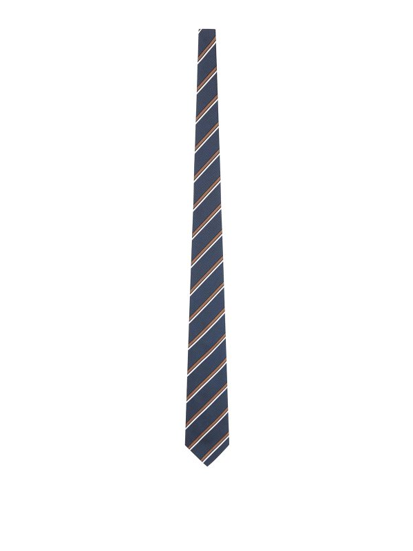 KITON: ties & bow ties - Diagonal Striped Tie