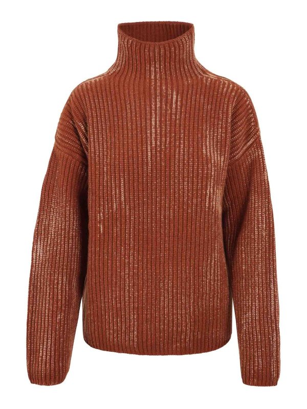 DIESEL: Rollkragenpullover  und Polo-Ausschnitt - Rollkragenpullover - Braun
