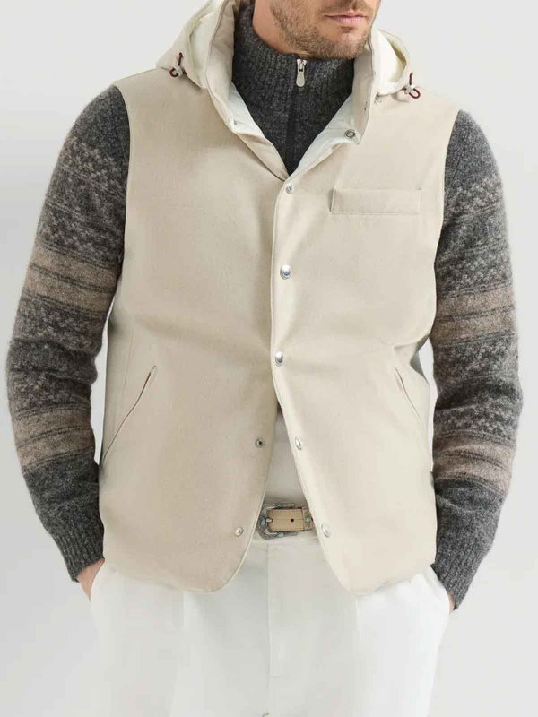 BRUNELLO CUCINELLI: ダウン・ハイテクジャケット online - ダウンジャケット - ヌードカラー