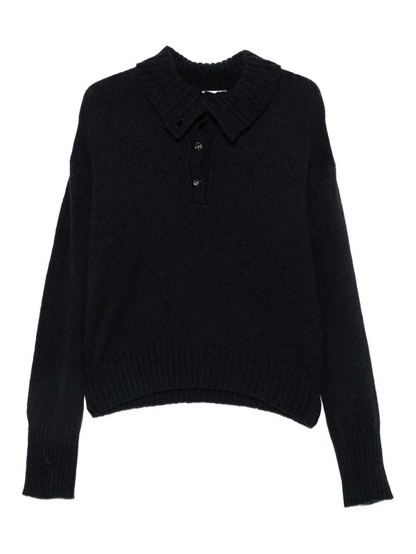 ROBERTO COLLINA: Pull col rond - Pull Col Rond - Bleu