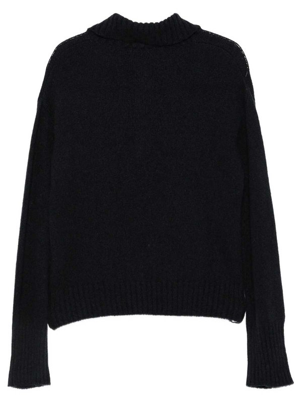 ROBERTO COLLINA: Pull col rond online - Pull Col Rond - Bleu