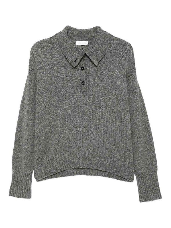 ROBERTO COLLINA: crew necks - Buttoned Collar Sweater