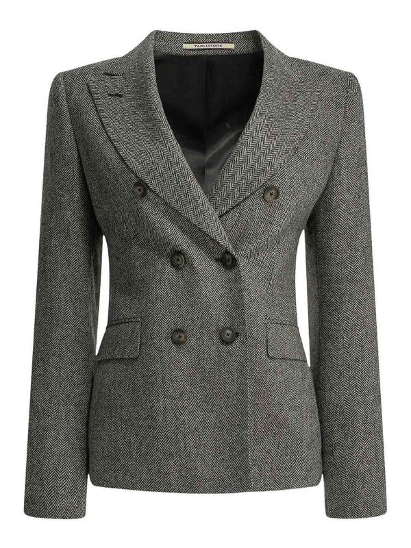 TAGLIATORE: blazers - Double-breasted Pattern Coreen Jacket