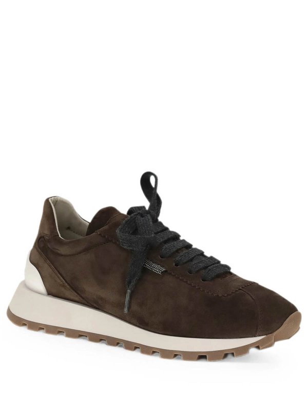 BRUNELLO CUCINELLI: Chaussures de sport online - Baskets - Marron