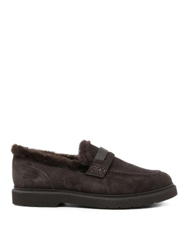 BRUNELLO CUCINELLI: ロファー＆スリッパ - ローファー - ブラウン