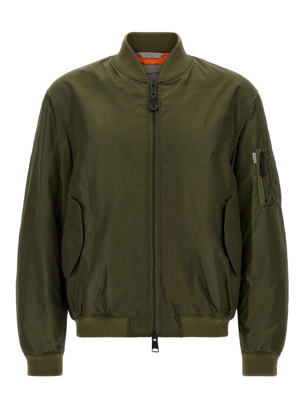 BALENCIAGA: ボンバージャケット - ボンバージャケット - 緑