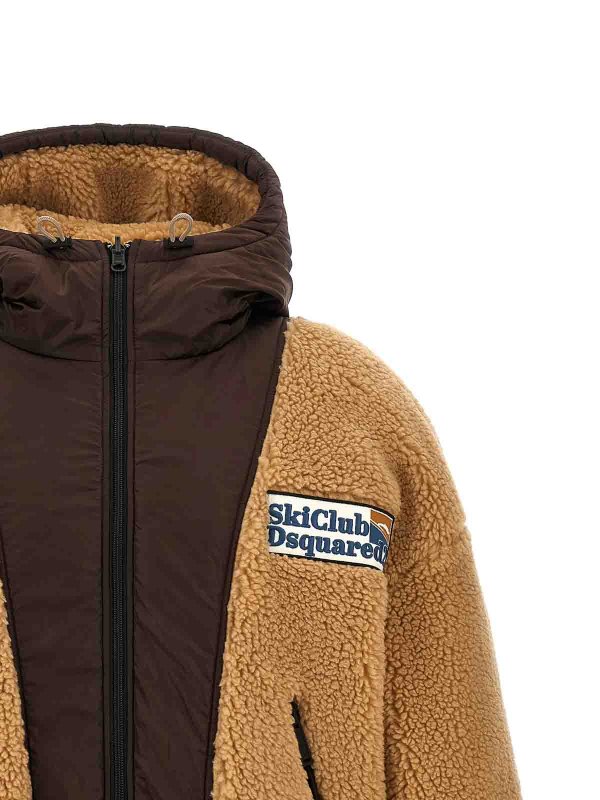 Teddy Reversible Jacket With Logo Patch shop online: DSQUARED2
