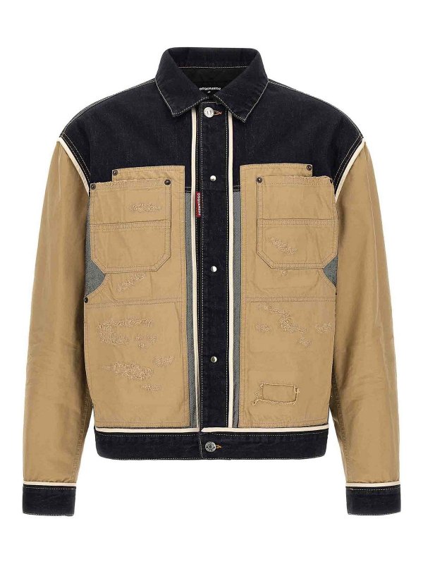 DSQUARED2: デニムジャケット - デニムジャケット - ベージュ