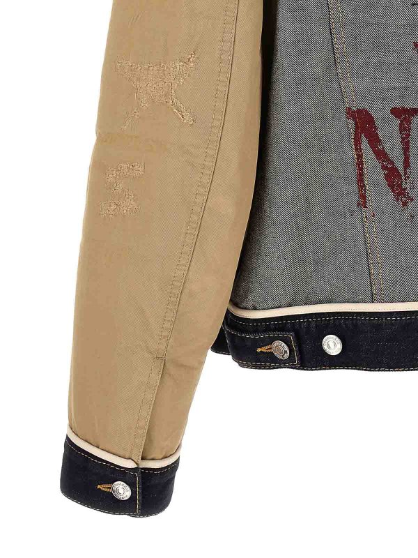 デニムジャケット - ベージュ shop online: DSQUARED2