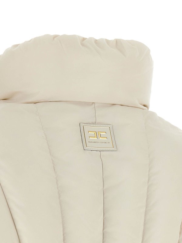 ダウンジャケット - 白 shop online: ELISABETTA FRANCHI