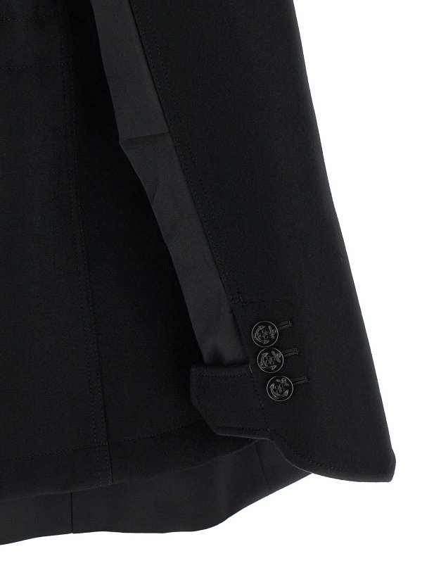 Sacai buy online 膝丈コート - 黒