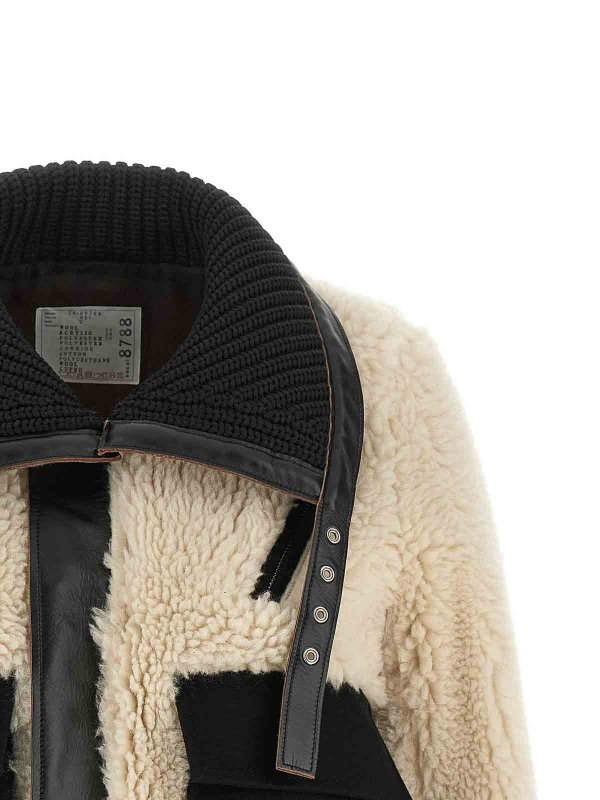 The Best Shops Sacai: 毛皮＆シアリングコート - 毛皮/ムートンコート - 黒