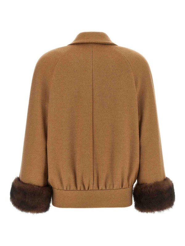 VALENTINO GARAVANI: 毛皮＆シアリングコート online - 毛皮/ムートンコート - ブラウン