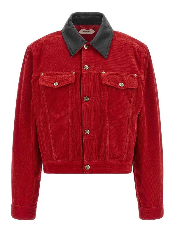 VERSACE: casual jackets - Corduroy Jacket